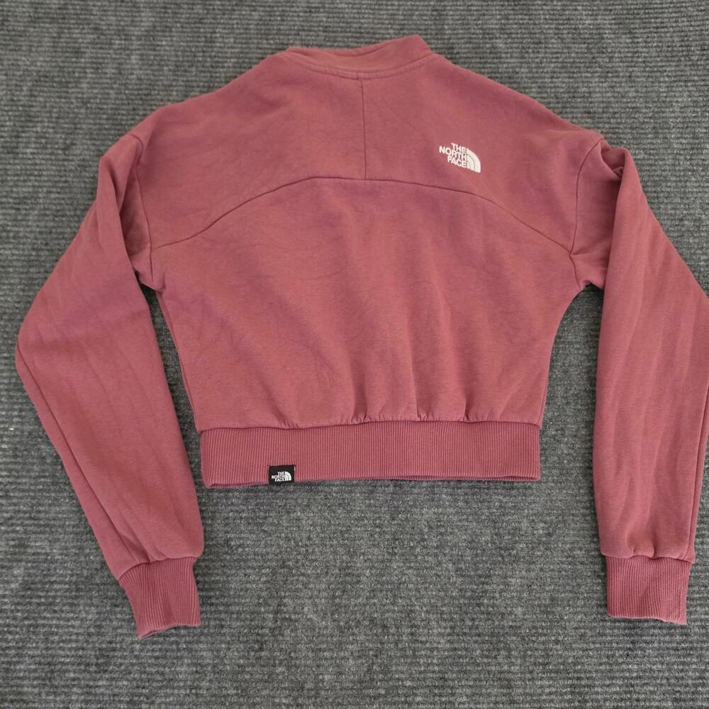 The North Face Women's Small Rose Pink Cropped 1/4 Zip  Fleece Pulllover - Picture 3 of 9